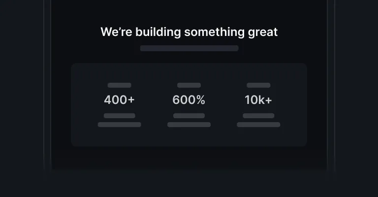 Metrics sections